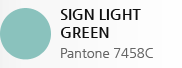 SIGN LIGHT ,GREEN,Pantone 7458C
